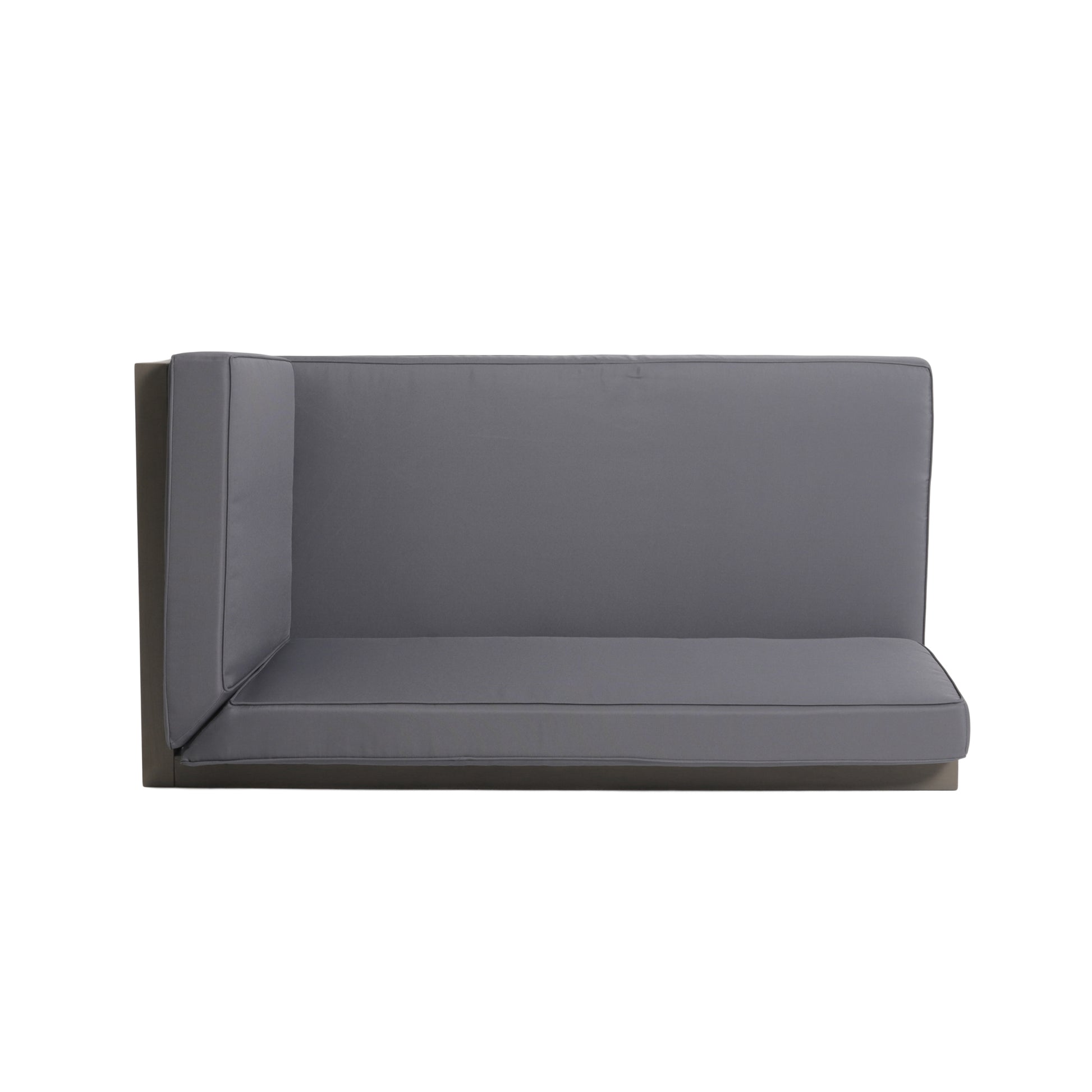 Brava X Back Right Corner Bench Of Set 2 Dark Grey Acacia Wood