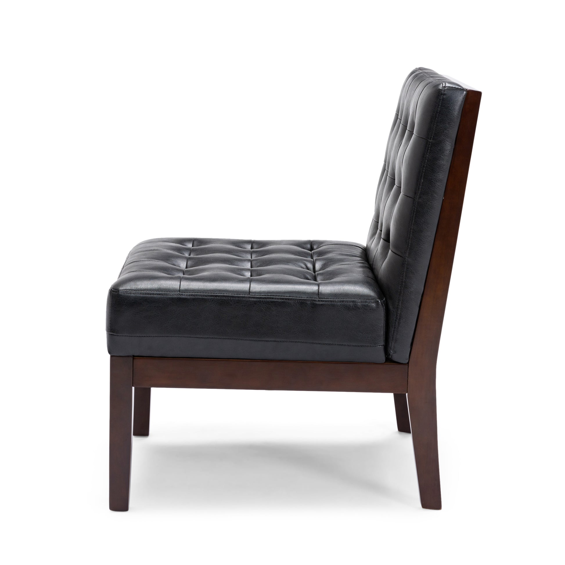 Accent Chair Black Pu