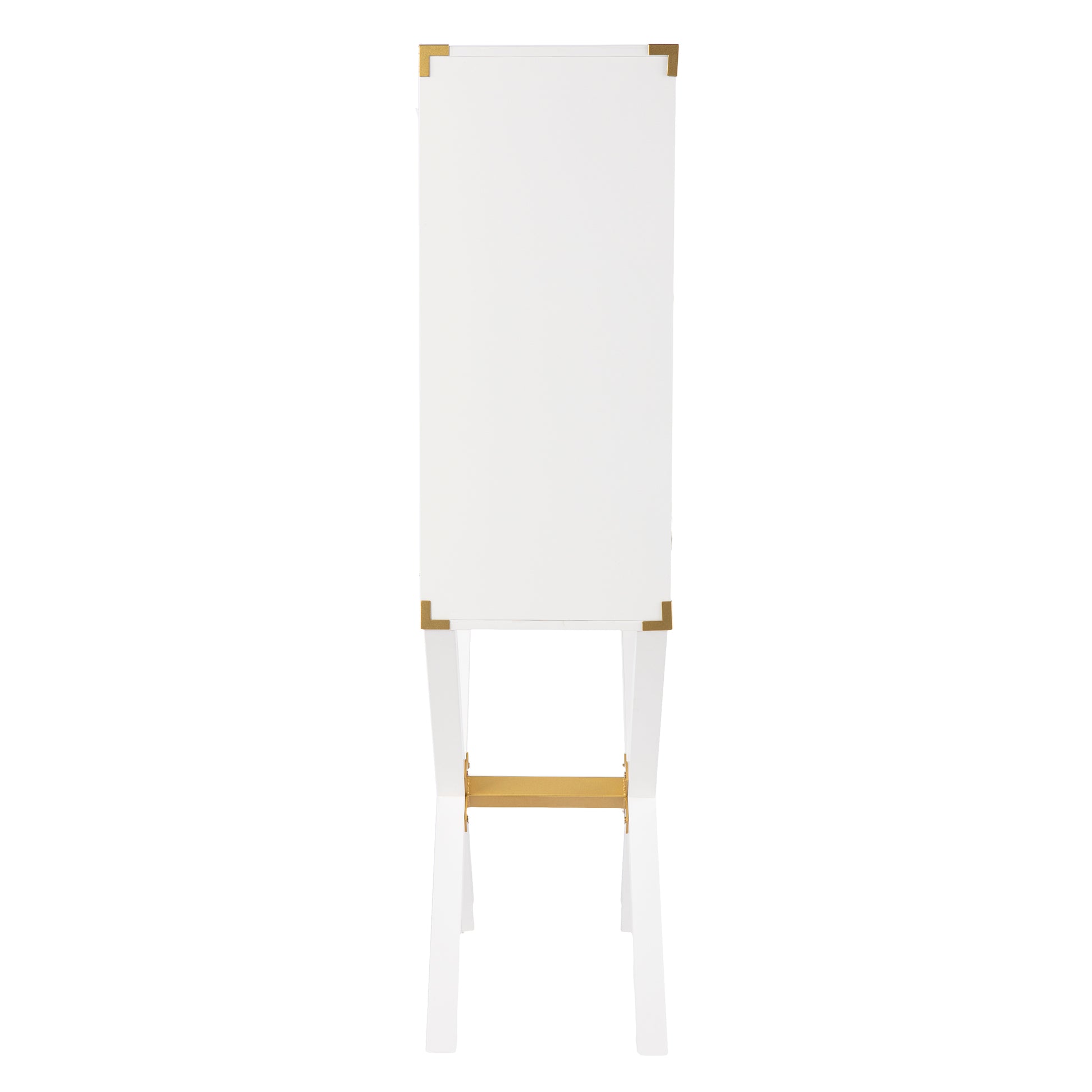 Campaign Tall Bar Cabinet W Storage White Mdf