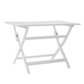 Positano Foldable Dining Set, White White Acacia Wood