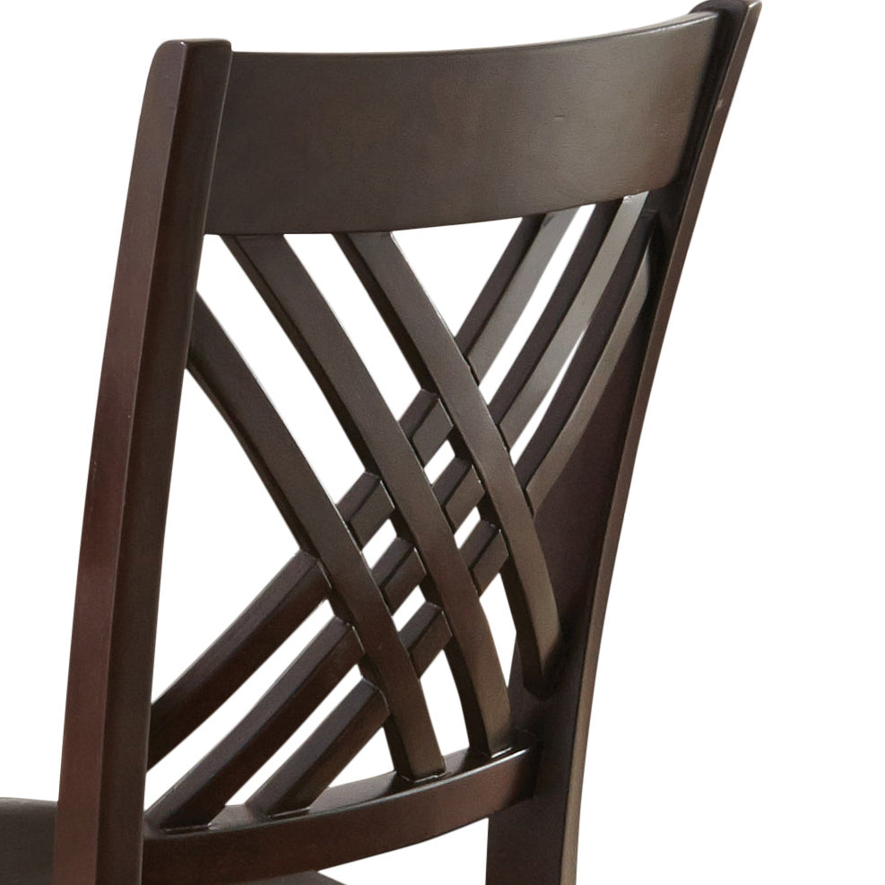 Adrian Side Chair Set Of 2 Dark Brown Dark Brown Wood