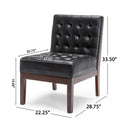 Accent Chair Black Pu