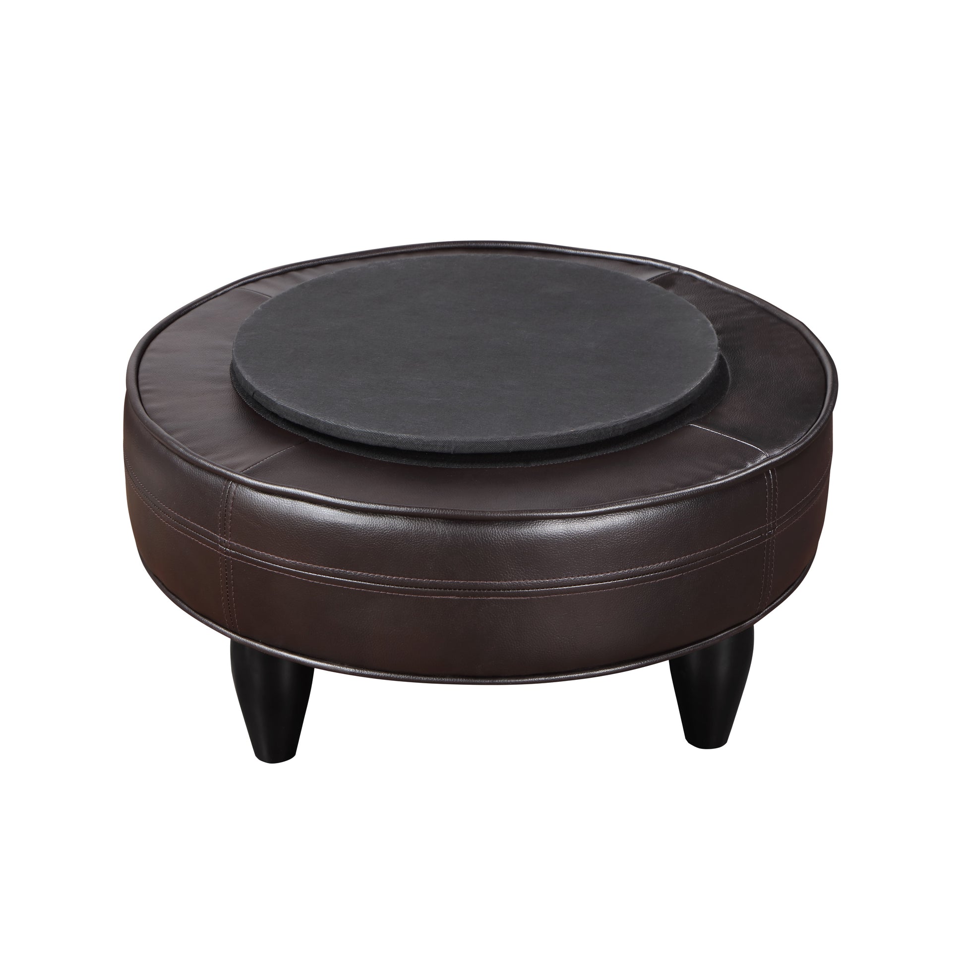 Sophia Swivel Chair Brown Dark Brown Wood
