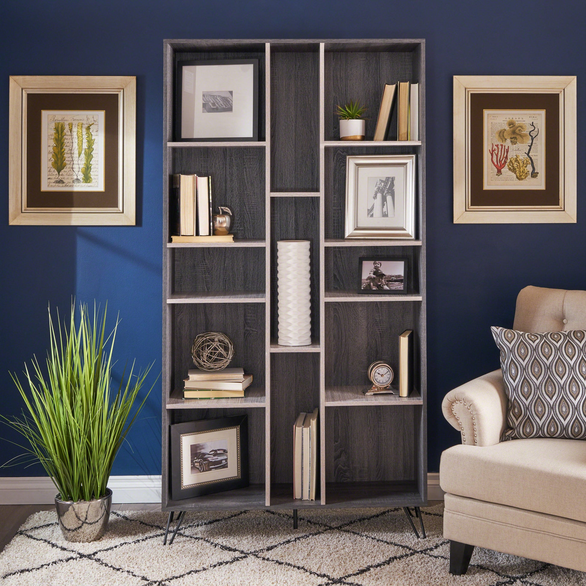 Multi Function Cabinet Grey Particle Board