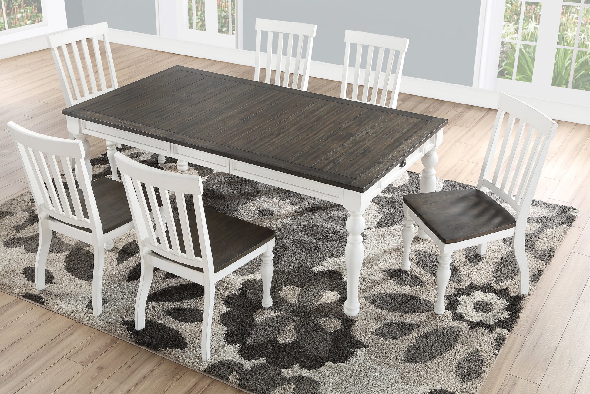 Joanna Side Chair Set Of 2 Two Tone White Wood