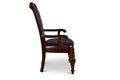 Antoinette Arm Chair Set Of 2 Dark Brown Dark Brown Wood