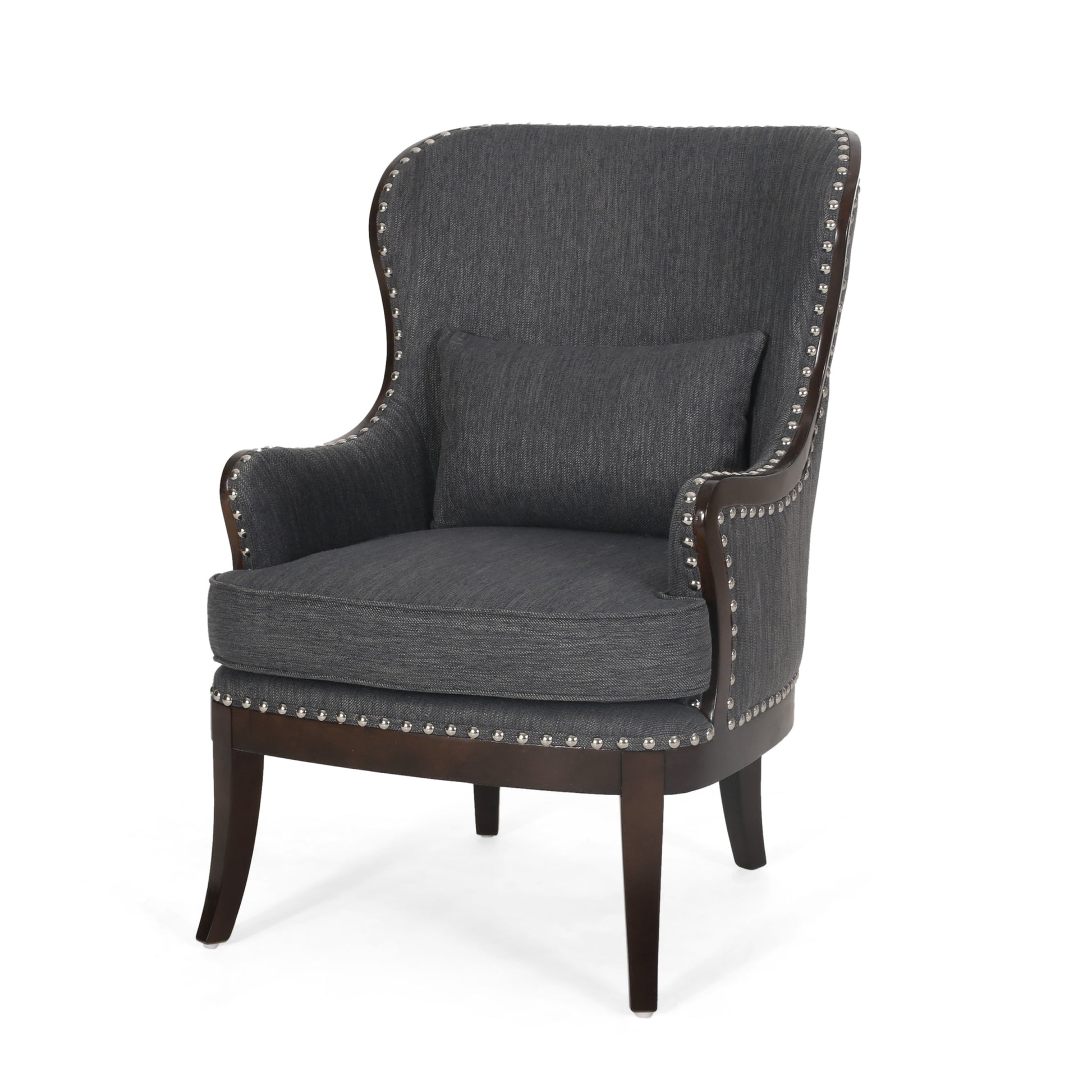 Accent Chair Charcoal Fabric