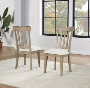 Napa Side Chair Set Of 2 Sand Light Brown Wood