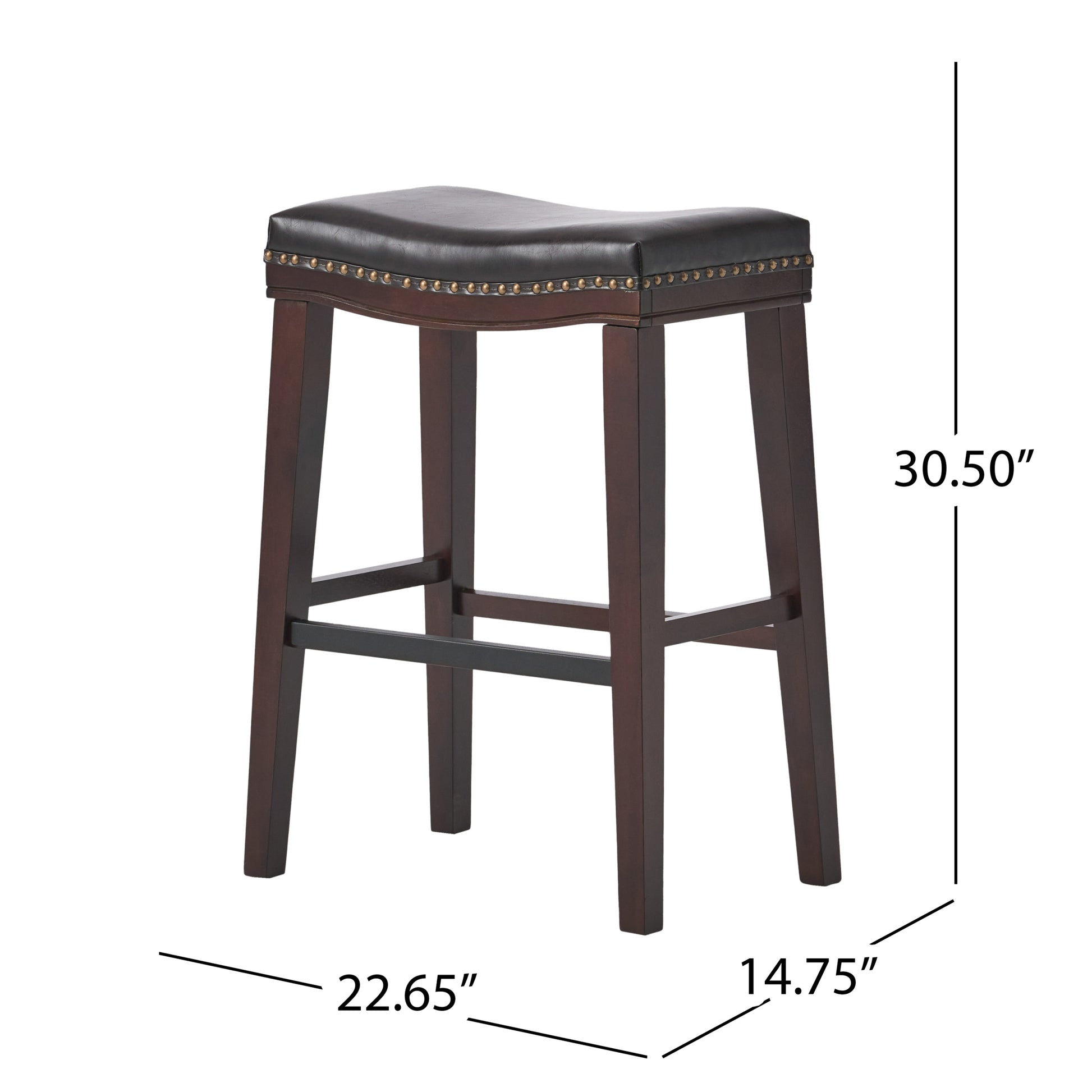 Saddle Stool Brown Leather