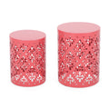 Metal S 2 End Table Coral Iron