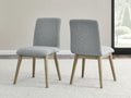 Vida Polyester Side Chair Set Of 2 Gray Dark Gray Wood