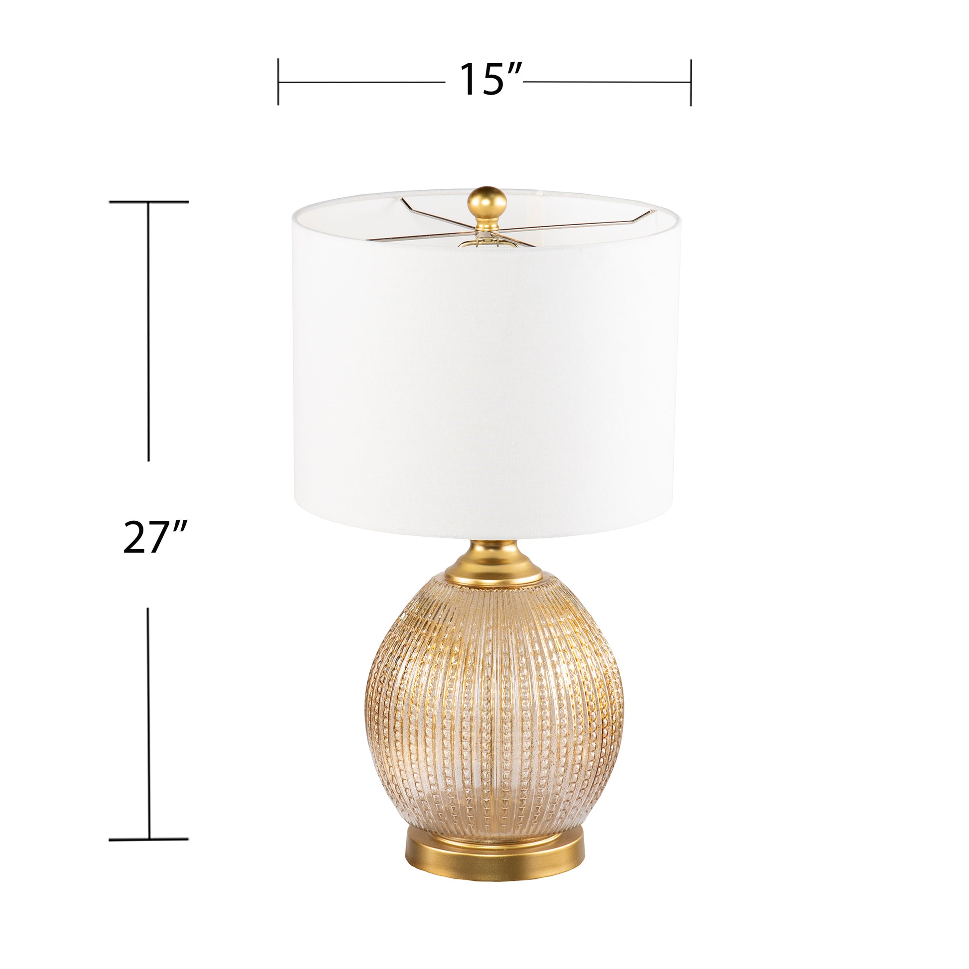 Villanda Table Lamp Gold Glass