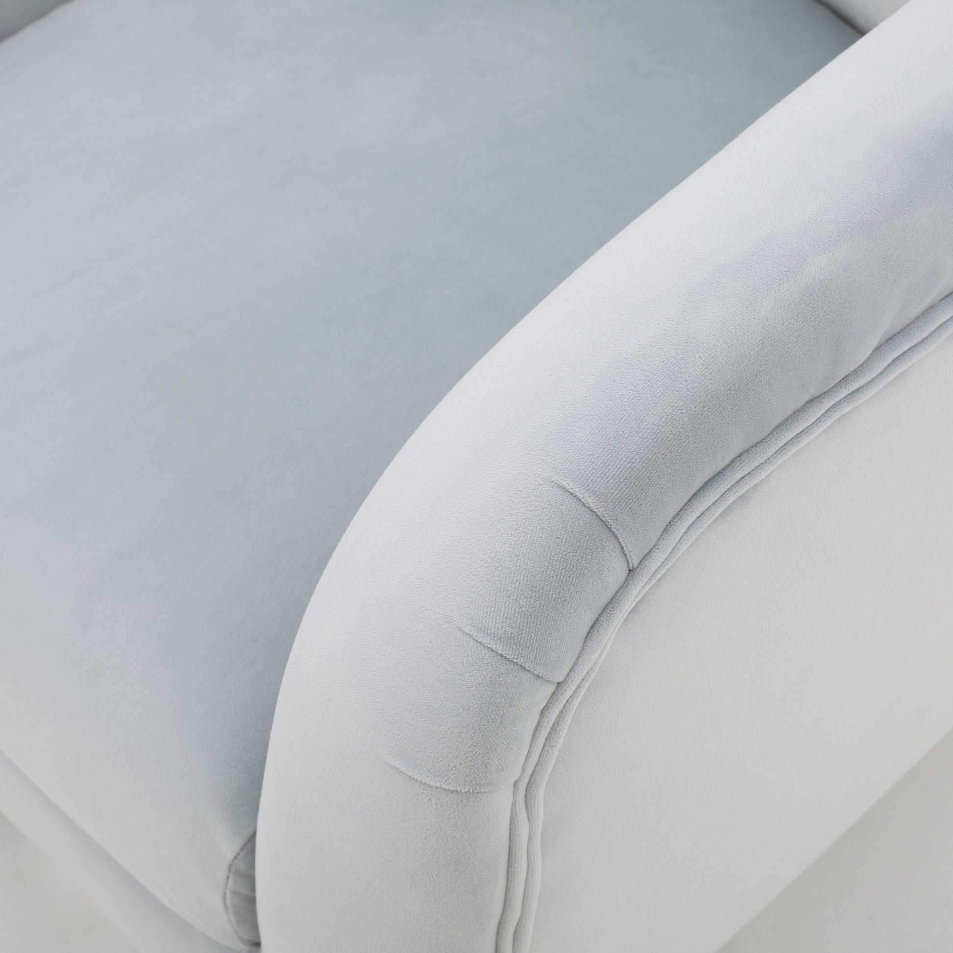 Arm Chair Light Grey Velvet