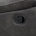 Rudger Manual Recliner Chair Gray Dark Gray Wood