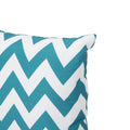 Marisol Chevron Square Pillow Teal Fabric