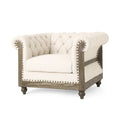 Club Chair Beige Fabric
