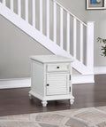 Charlestown Storage End With Usb White White Wood