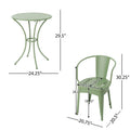 Lourdes 3 Pc Kd Metal Set Green Iron