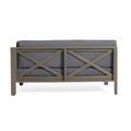 Brava X Back Right Corner Bench Of Set 2 Dark Grey Acacia Wood