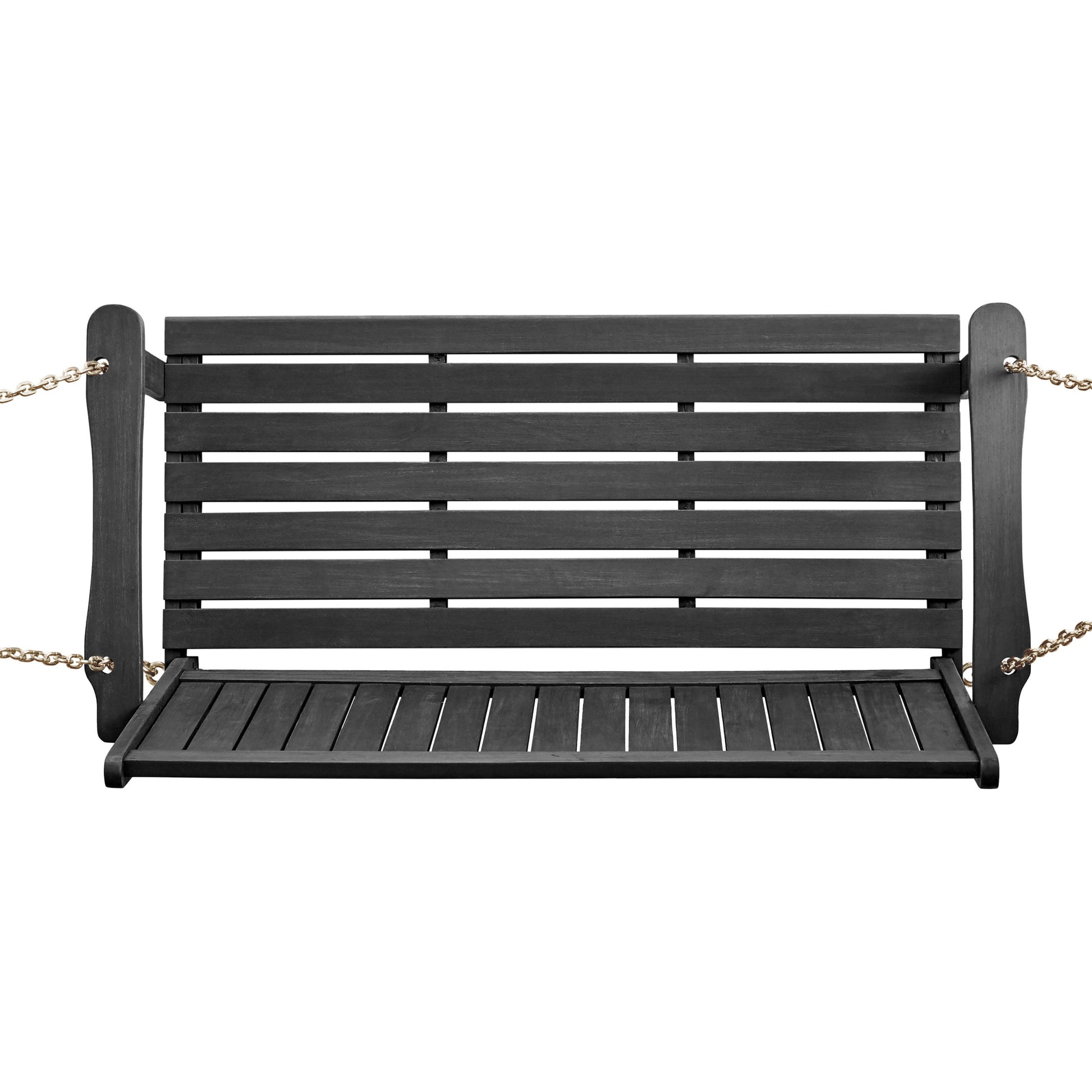 Tambora Porch Swing Dark Grey Wood Metal