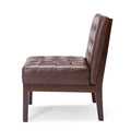 Accent Chair Dark Brown Pu