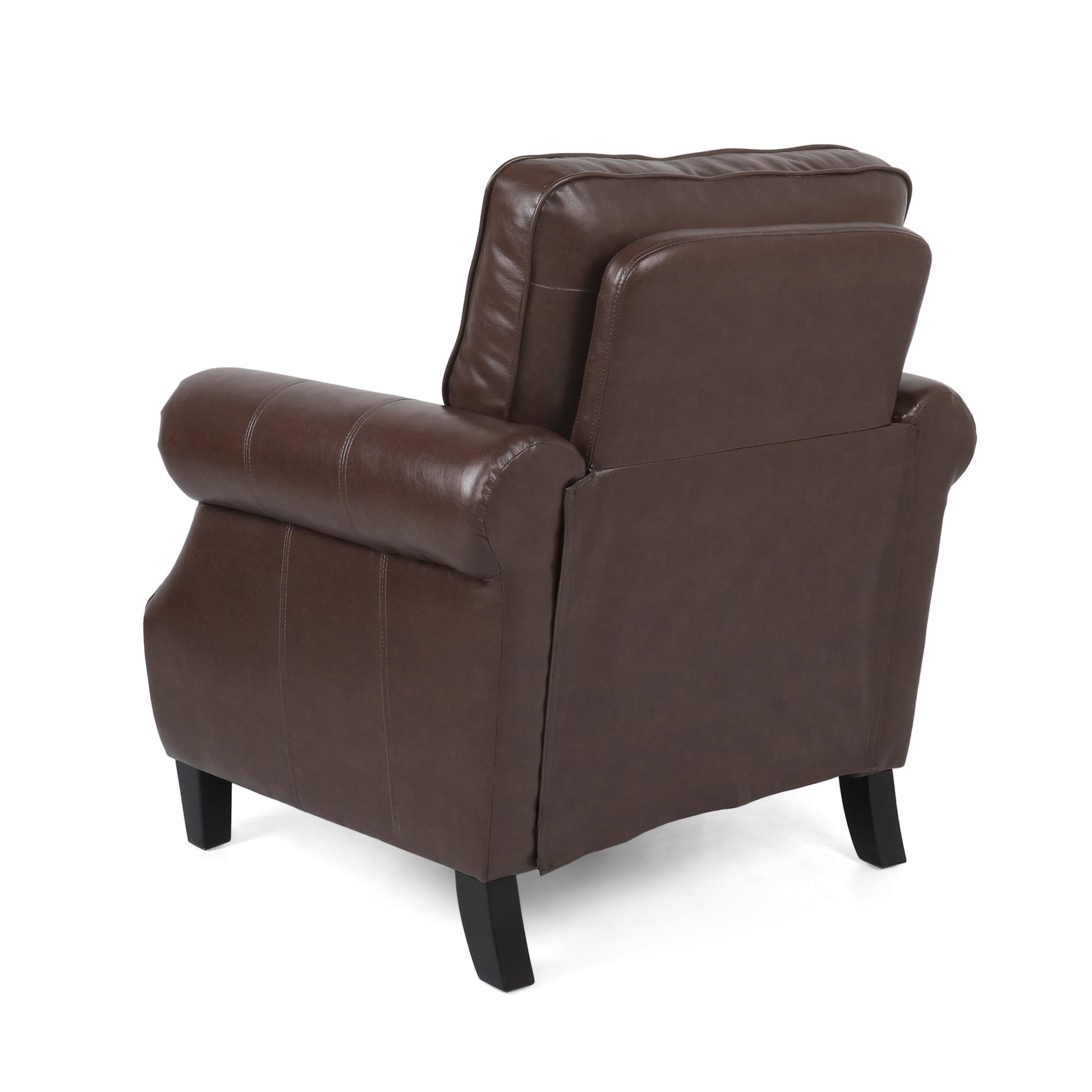 Club Chair Dark Brown Pu