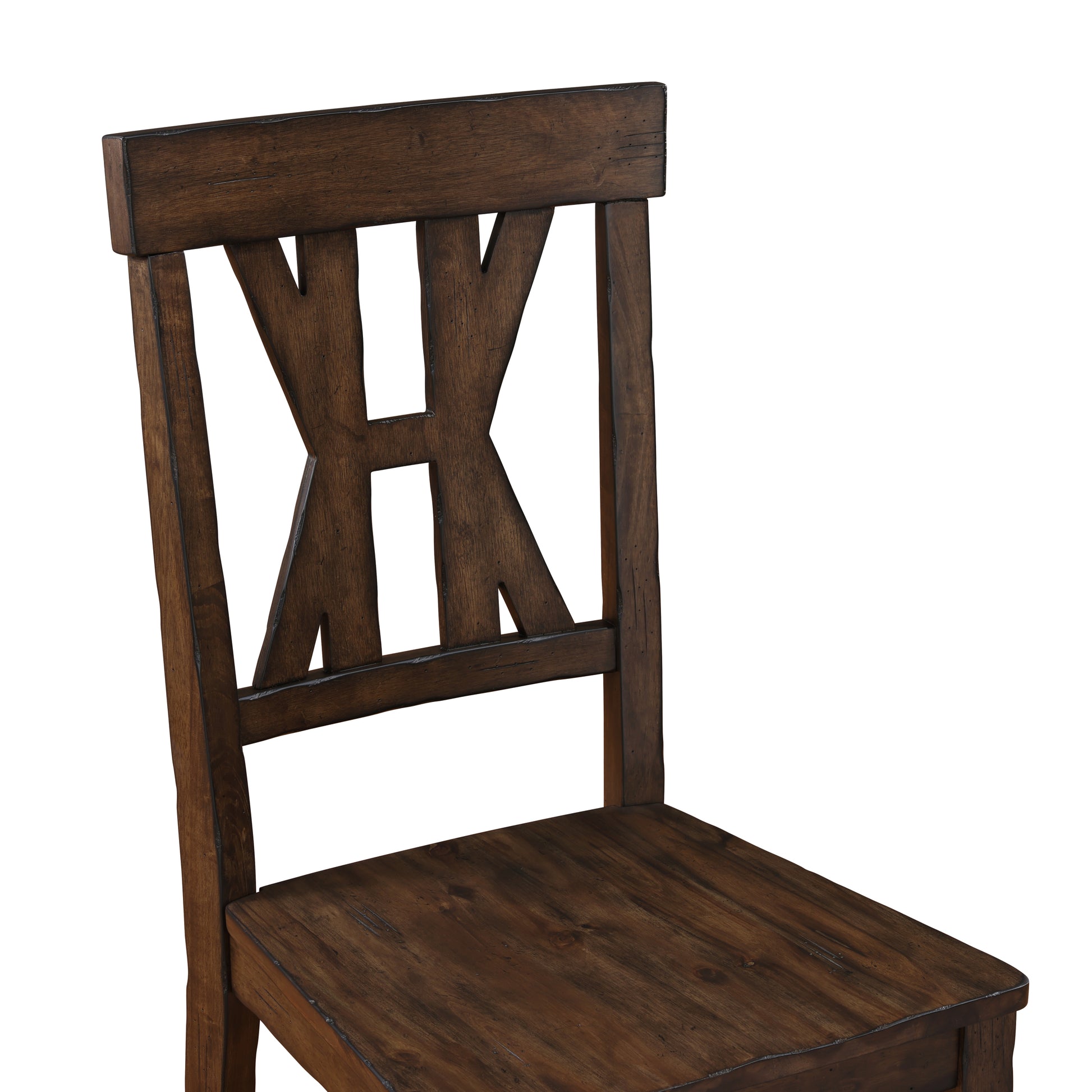 Auburn Side Chair Set Of 2 Dark Brown Dark Brown Wood