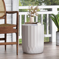 End Table Antique White Magnesium Oxide