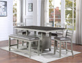 Hyland Counter Chair Set Of 2 Dark Gray Dark Gray Faux Leather