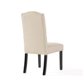 Dining Chair Natural Wood Fabric