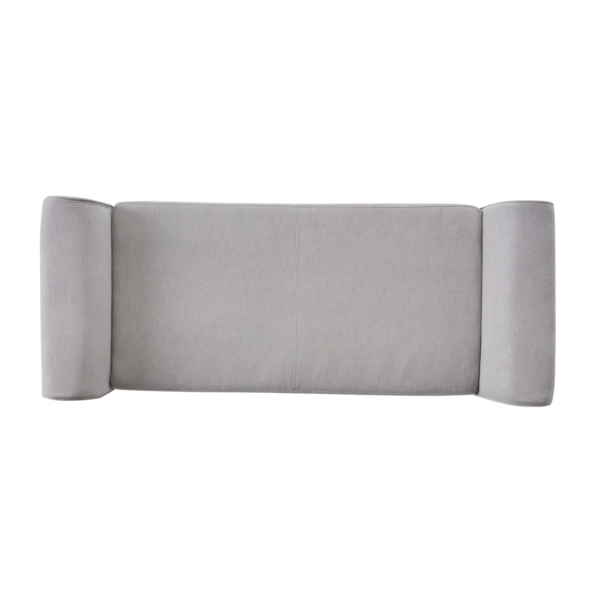 Hayes Armed Storage Bench Light Grey Fabric