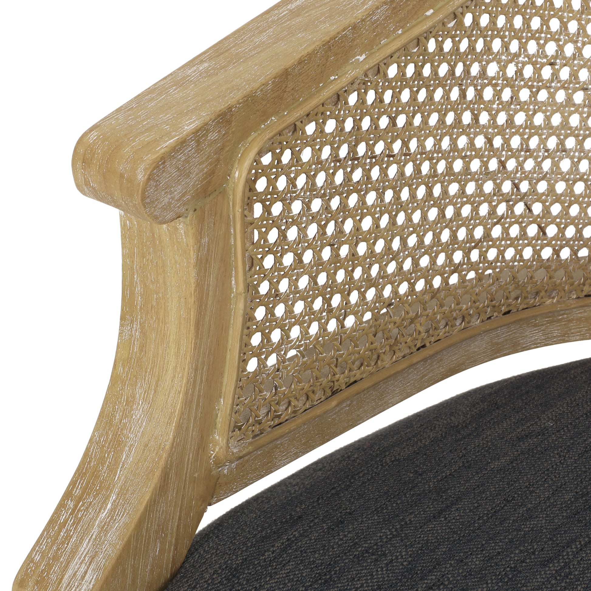 Accent Chair Charcoal Rubber Wood