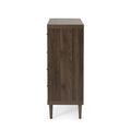 Nordic 4 Drawer Chest Walnut Mdf