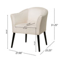Arm Chair Beige Fabric