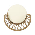 Tavon Chair,2Pcs With 2 Cushions Light Brown Foam Pe Rattan Iron