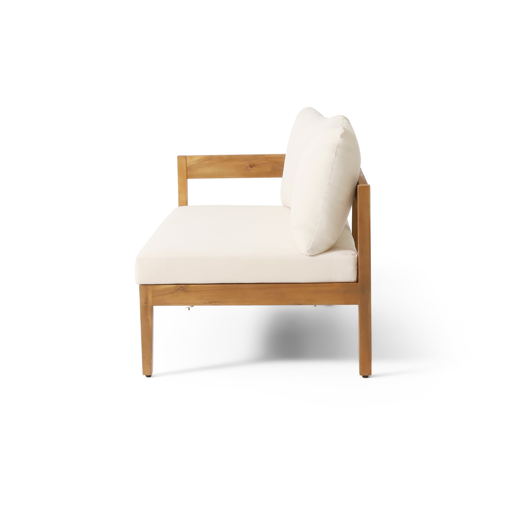 Brooklyn Sofa Set Teak Beige Beige Acacia Wood