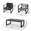 Navan 4 Pc Chat Set Dark Gray Aluminium