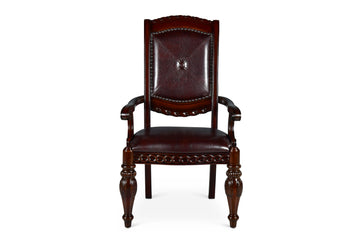 Antoinette Arm Chair Set Of 2 Dark Brown Dark Brown Wood