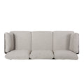 3 Seater Sofa Light Grey Fabric 3 Seat