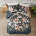3 Piece Cotton Duvet Cover Set Queen Multicolor Polyester