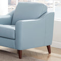 Ersa Leather Chair Blue Memory Foam Genuine Leather