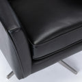 Paulina Black Leather Gel Swivel Armchair Black Foam Faux Leather
