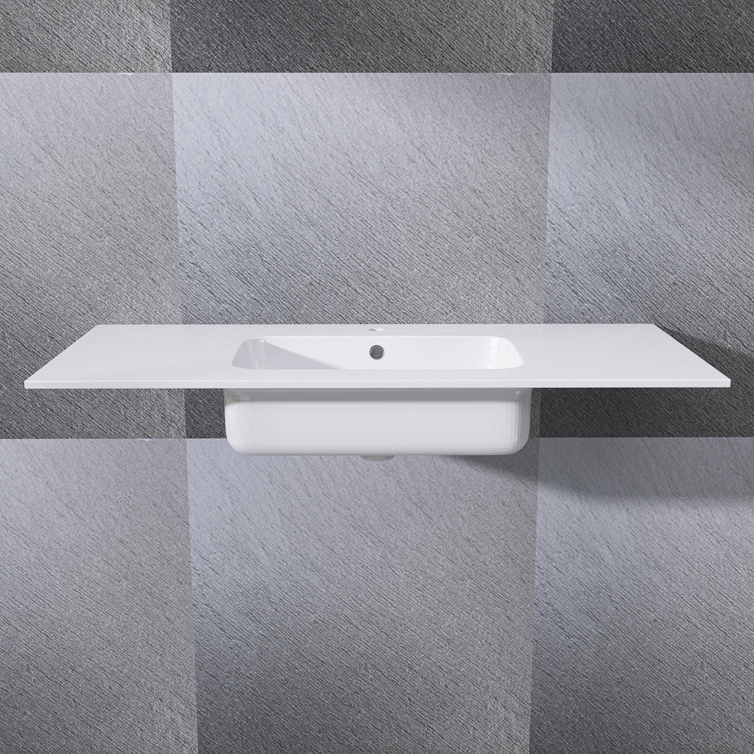 48 Inch Solid Surface Vanity Top With Sink Drop In Countertop For Bathroom Kitchen Cabinet 1 Faucet Hole Not Include Cabinet White Bathroom Luxury,Modern Solid Surface Solid Surface