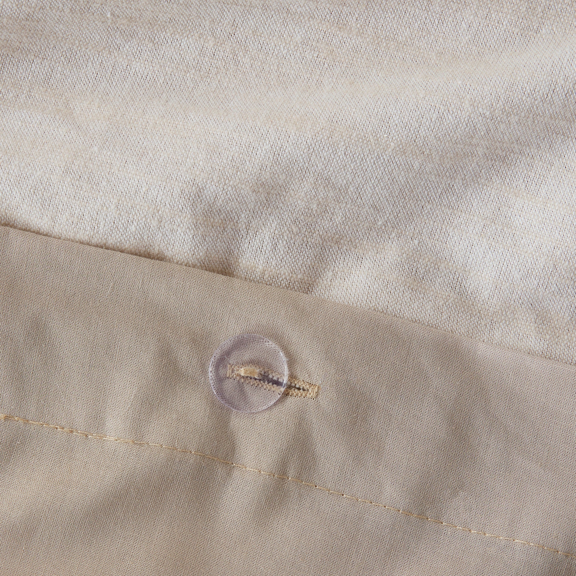 3 Piece Organic Cotton Oversized Duvet Cover Set Natural King Cal King Natural Cotton