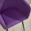 Ts Stripe Dinding Chair Purple Velvet