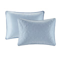 Reversible Quilt Set Blue Twin Twin Xl Blue Cotton