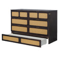 Queen Murphy Bed With Large Drawers,Espresso Queen Espresso Plywood