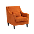 Coolmore Modern Accent Chair,Upholstered Armchair With Scooped Arms For Bedroom,Apartment,Studio,Office,Waiting Room Orange Corduroy Orange Primary Living Space Foam Corduroy