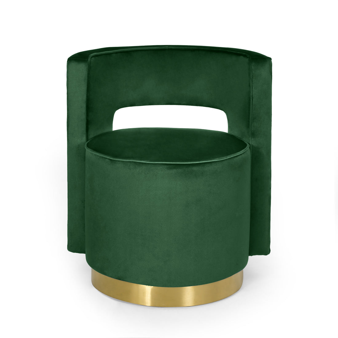 Swivel Arm Chair Emerald Velvet