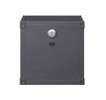 Gunmetal Nightstand With Open Shelf Gunmetal Bedroom Rectangle Contemporary,Industrial Shelf Metal